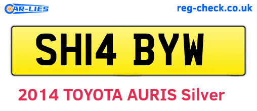 SH14BYW are the vehicle registration plates.