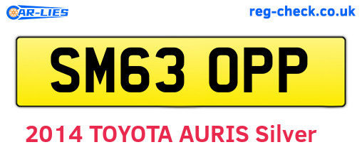 SM63OPP are the vehicle registration plates.
