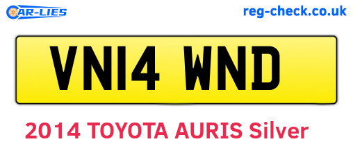 VN14WND are the vehicle registration plates.