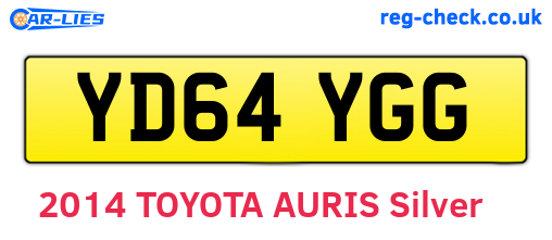 YD64YGG are the vehicle registration plates.