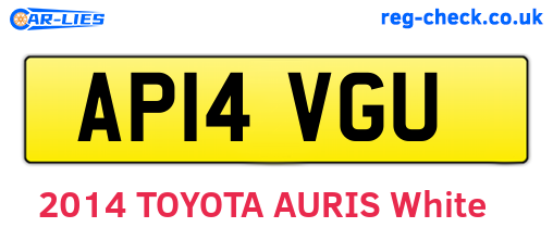 AP14VGU are the vehicle registration plates.