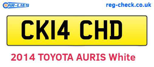 CK14CHD are the vehicle registration plates.