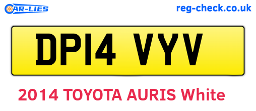 DP14VYV are the vehicle registration plates.