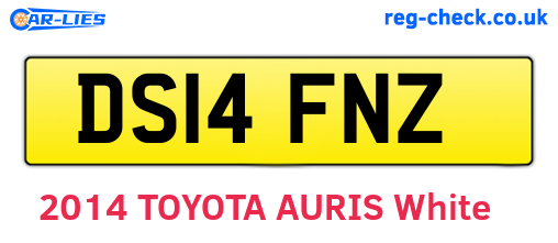 DS14FNZ are the vehicle registration plates.