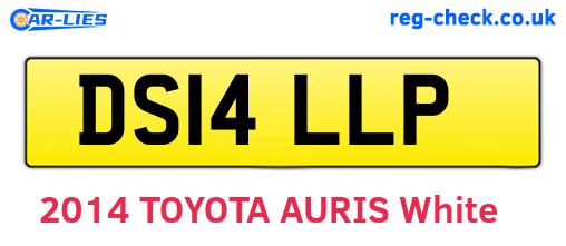 DS14LLP are the vehicle registration plates.