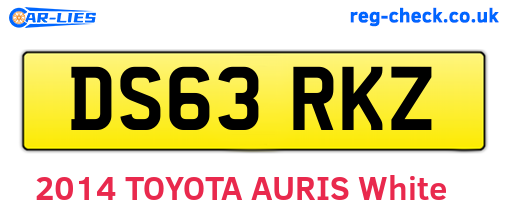 DS63RKZ are the vehicle registration plates.