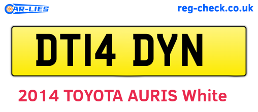 DT14DYN are the vehicle registration plates.