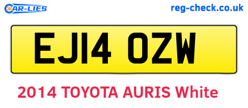 EJ14OZW are the vehicle registration plates.