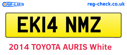 EK14NMZ are the vehicle registration plates.