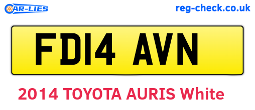 FD14AVN are the vehicle registration plates.