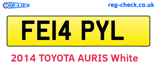 FE14PYL are the vehicle registration plates.
