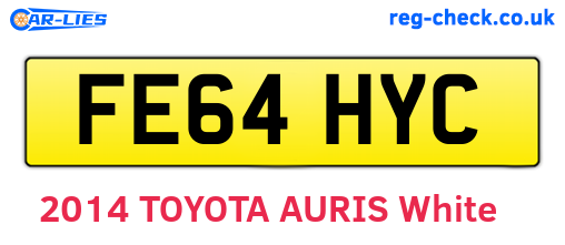 FE64HYC are the vehicle registration plates.
