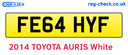 FE64HYF are the vehicle registration plates.