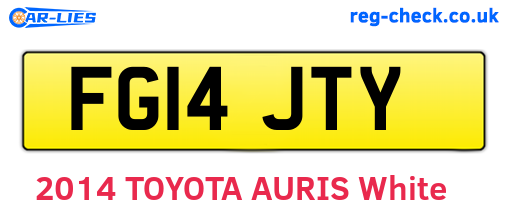 FG14JTY are the vehicle registration plates.