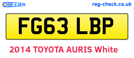 FG63LBP are the vehicle registration plates.