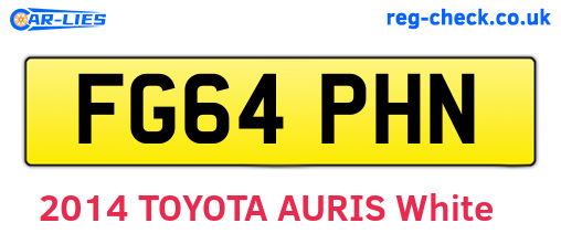 FG64PHN are the vehicle registration plates.