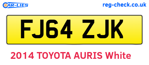 FJ64ZJK are the vehicle registration plates.