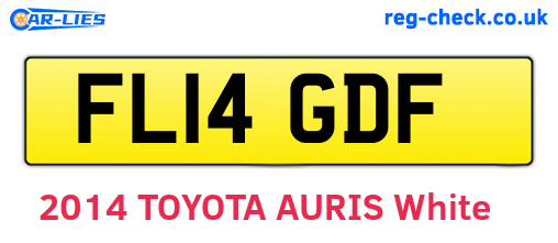 FL14GDF are the vehicle registration plates.