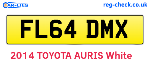 FL64DMX are the vehicle registration plates.