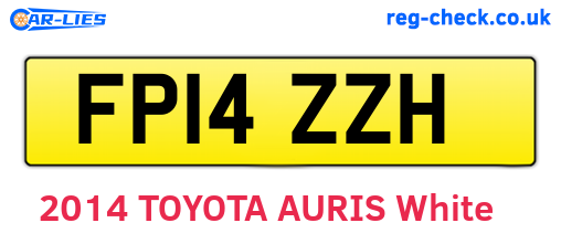 FP14ZZH are the vehicle registration plates.