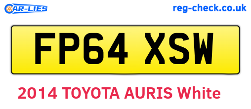 FP64XSW are the vehicle registration plates.
