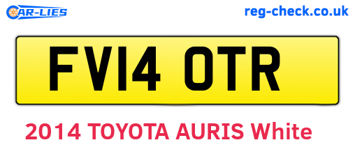 FV14OTR are the vehicle registration plates.