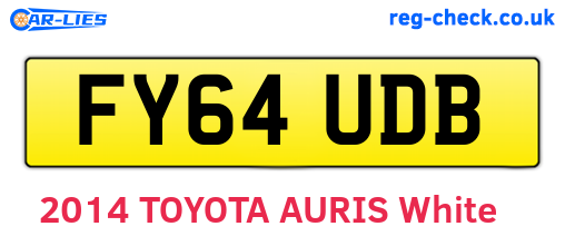 FY64UDB are the vehicle registration plates.