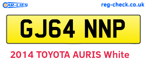 GJ64NNP are the vehicle registration plates.