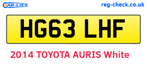 HG63LHF are the vehicle registration plates.