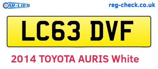 LC63DVF are the vehicle registration plates.