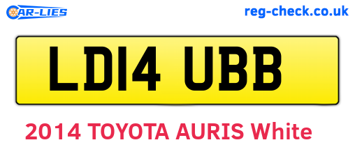 LD14UBB are the vehicle registration plates.