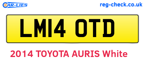 LM14OTD are the vehicle registration plates.