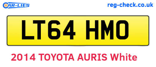 LT64HMO are the vehicle registration plates.