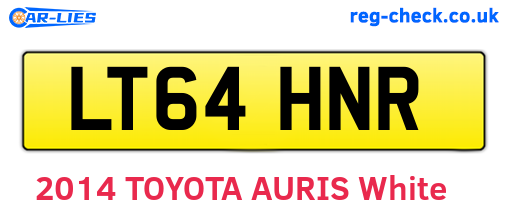 LT64HNR are the vehicle registration plates.