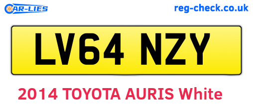 LV64NZY are the vehicle registration plates.