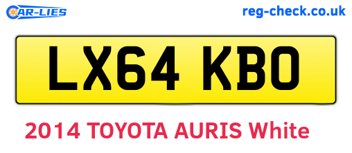 LX64KBO are the vehicle registration plates.