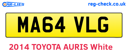 MA64VLG are the vehicle registration plates.