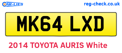 MK64LXD are the vehicle registration plates.
