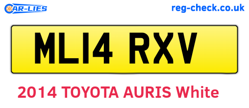 ML14RXV are the vehicle registration plates.