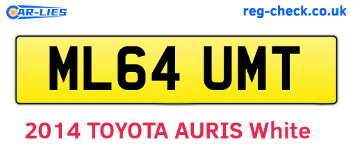 ML64UMT are the vehicle registration plates.