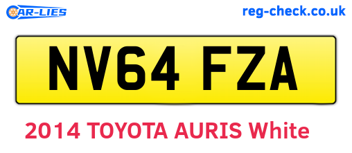 NV64FZA are the vehicle registration plates.