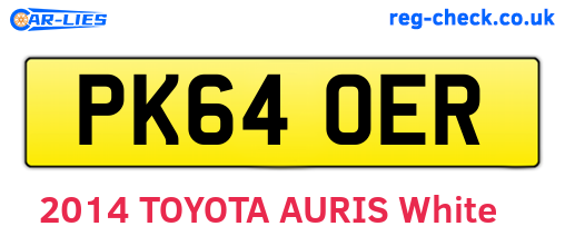 PK64OER are the vehicle registration plates.