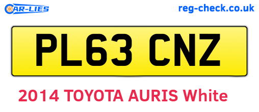 PL63CNZ are the vehicle registration plates.