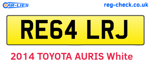 RE64LRJ are the vehicle registration plates.