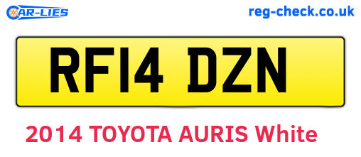 RF14DZN are the vehicle registration plates.