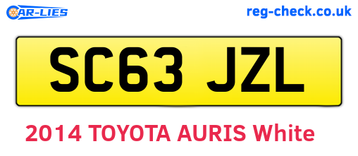 SC63JZL are the vehicle registration plates.