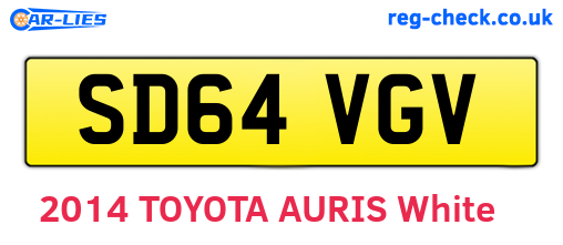 SD64VGV are the vehicle registration plates.