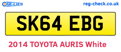 SK64EBG are the vehicle registration plates.