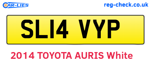 SL14VYP are the vehicle registration plates.