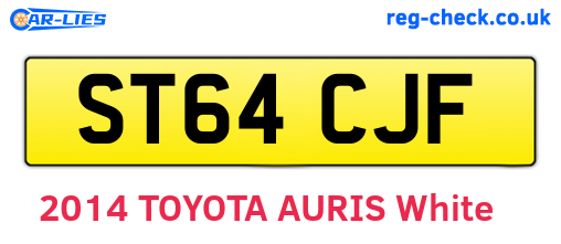 ST64CJF are the vehicle registration plates.